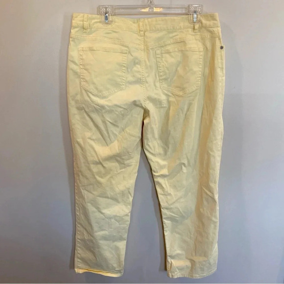 J Jill Yellow Pants Relaxed Boyfriend Fit size 12 - Picture 3 of 4